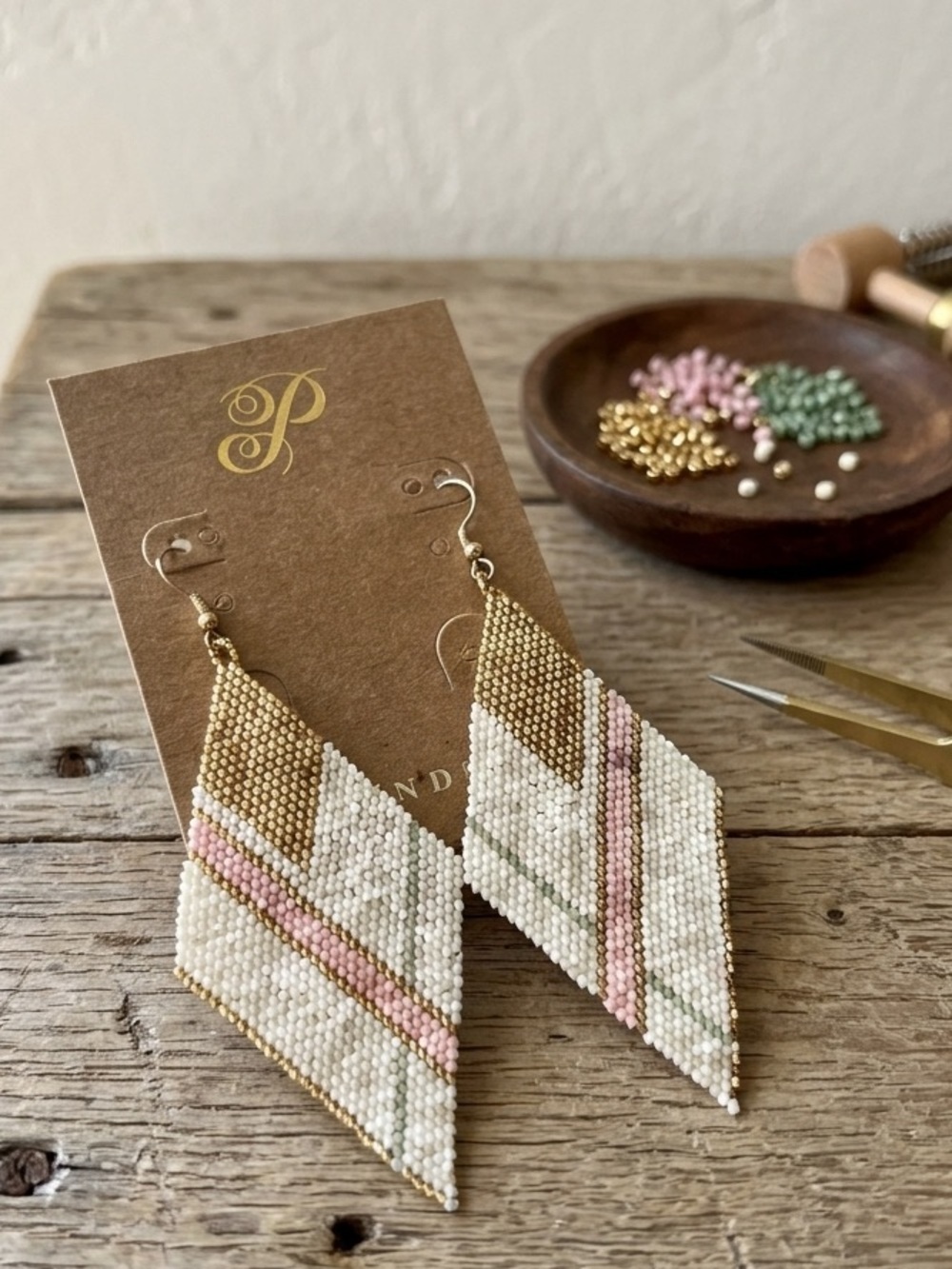 New Plunder Boho Beaded Drop Earrings